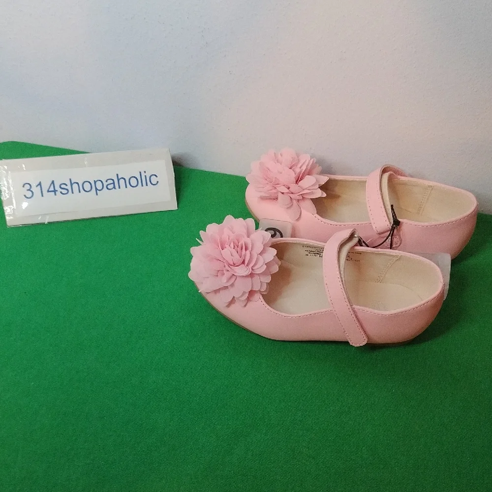 Toddler Girls Pink Shoes With Flower